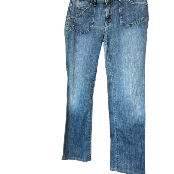 Hudson Jeans size 31 GUC Blue Straight-Leg Denim with Faded Details - Picture 2 of 12